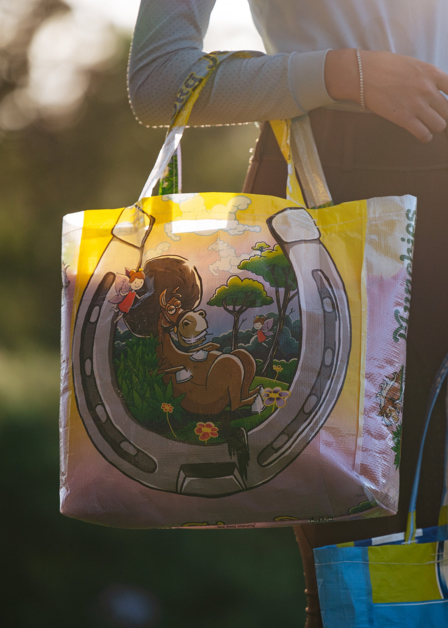 Up-cycled tote bags
